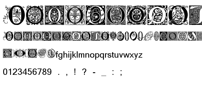 Ornamental Initials O font
